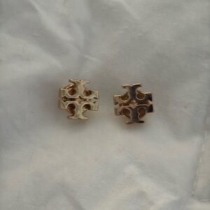 Gold Tory Burch Icon Studs